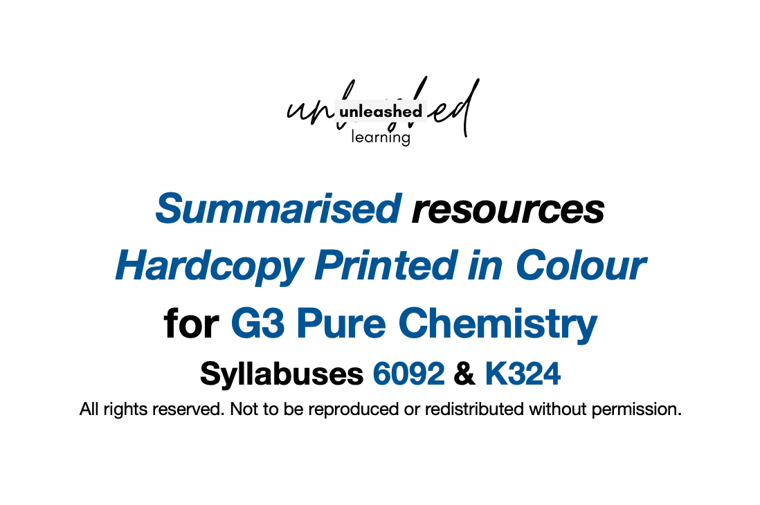 Summary for G3 Pure Chemistry [Printed]