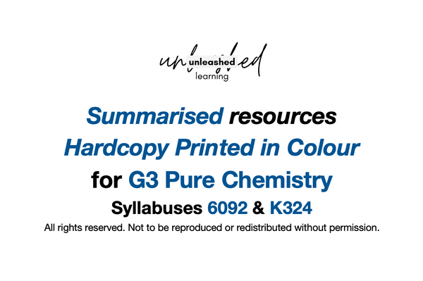 Summary for G3 Pure Chemistry [Printed]