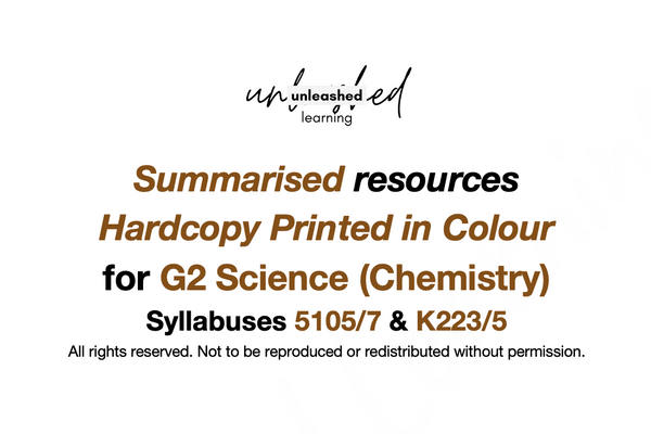 Summary for G2 Science (Chemistry) [Printed]